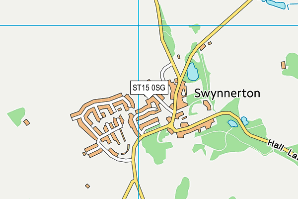 ST15 0SG map - OS VectorMap District (Ordnance Survey)