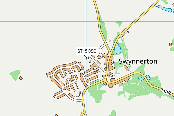 ST15 0SQ map - OS VectorMap District (Ordnance Survey)