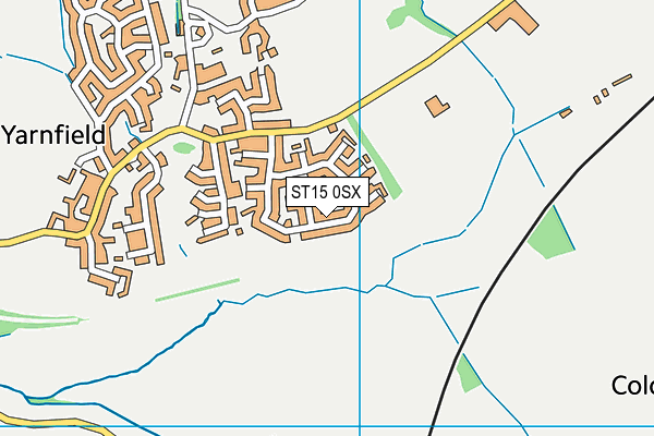 ST15 0SX map - OS VectorMap District (Ordnance Survey)