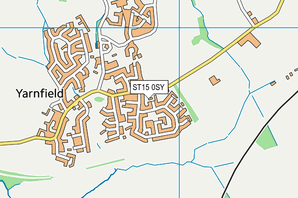 ST15 0SY map - OS VectorMap District (Ordnance Survey)