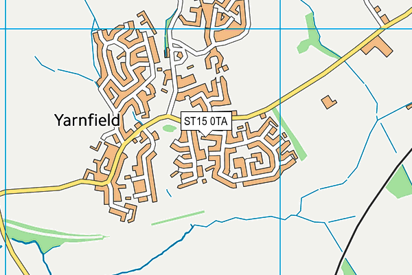 ST15 0TA map - OS VectorMap District (Ordnance Survey)