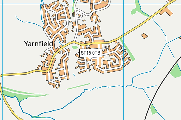 ST15 0TB map - OS VectorMap District (Ordnance Survey)