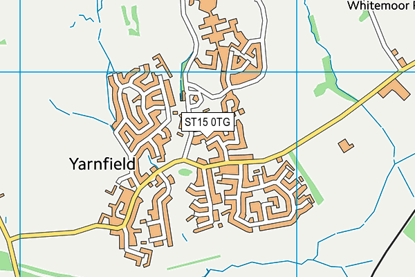 ST15 0TG map - OS VectorMap District (Ordnance Survey)