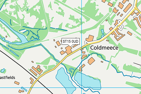 ST15 0UD map - OS VectorMap District (Ordnance Survey)