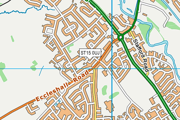 ST15 0UJ map - OS VectorMap District (Ordnance Survey)