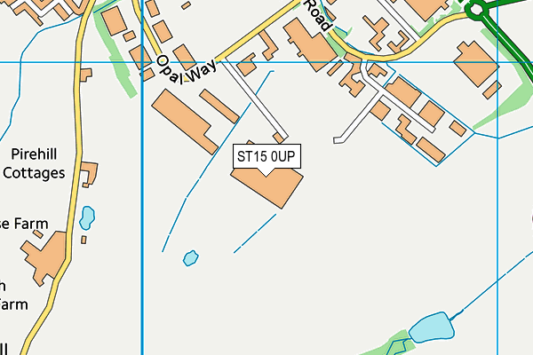 ST15 0UP map - OS VectorMap District (Ordnance Survey)