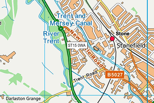 Map of STAFFORD ELECTRICAL SERVICES LTD at district scale