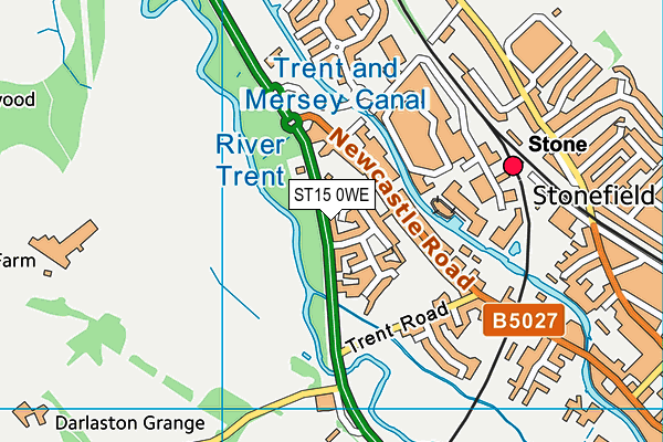 ST15 0WE map - OS VectorMap District (Ordnance Survey)
