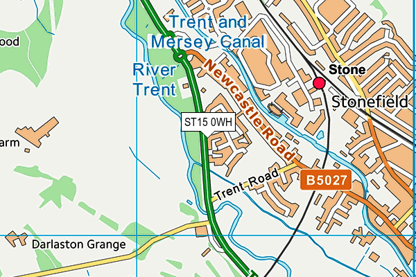 ST15 0WH map - OS VectorMap District (Ordnance Survey)