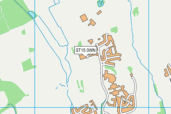 ST15 0WN map - OS VectorMap District (Ordnance Survey)