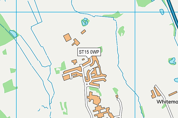 ST15 0WP map - OS VectorMap District (Ordnance Survey)