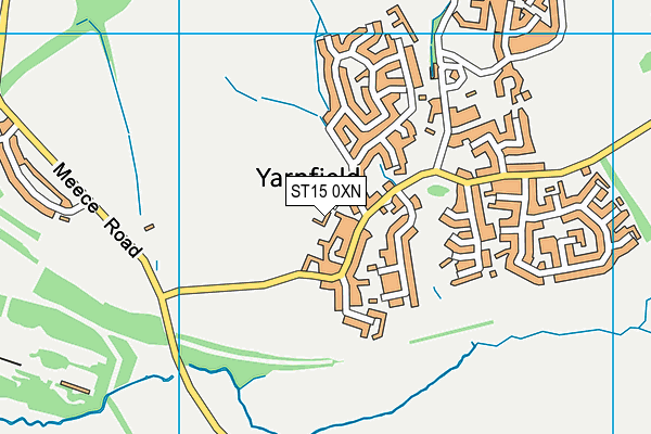 ST15 0XN map - OS VectorMap District (Ordnance Survey)