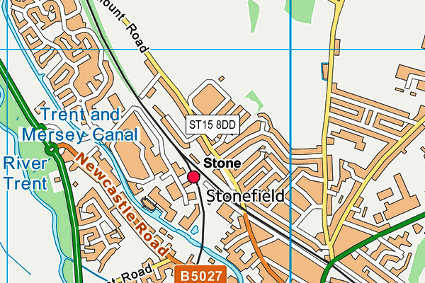 ST15 8DD map - OS VectorMap District (Ordnance Survey)