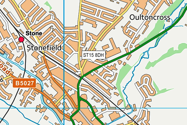 ST15 8DH map - OS VectorMap District (Ordnance Survey)