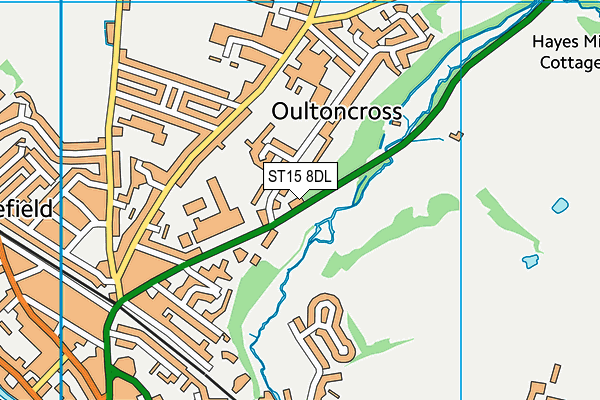 ST15 8DL map - OS VectorMap District (Ordnance Survey)