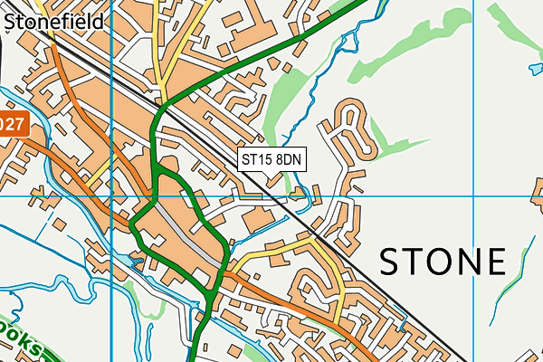 ST15 8DN map - OS VectorMap District (Ordnance Survey)