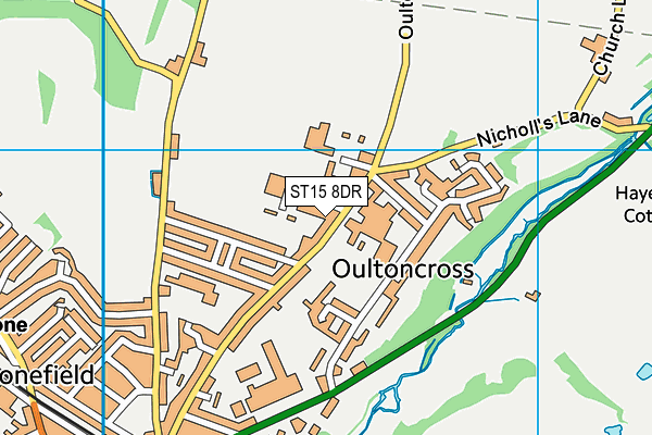 ST15 8DR map - OS VectorMap District (Ordnance Survey)