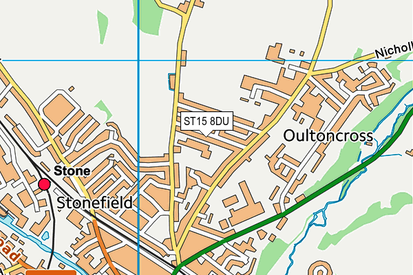 ST15 8DU map - OS VectorMap District (Ordnance Survey)