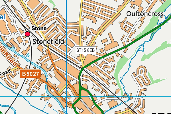 ST15 8EB map - OS VectorMap District (Ordnance Survey)