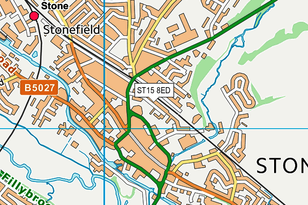 ST15 8ED map - OS VectorMap District (Ordnance Survey)