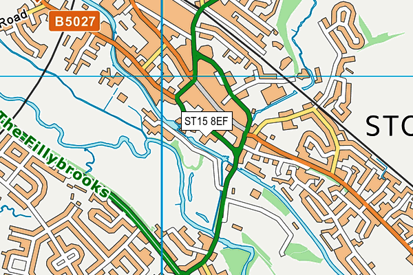 ST15 8EF map - OS VectorMap District (Ordnance Survey)