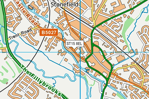 ST15 8EL map - OS VectorMap District (Ordnance Survey)