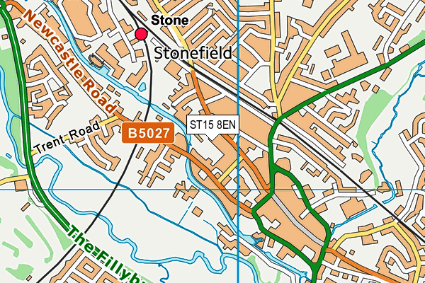 St Dominics Priory School map (ST15 8EN) - OS VectorMap District (Ordnance Survey)