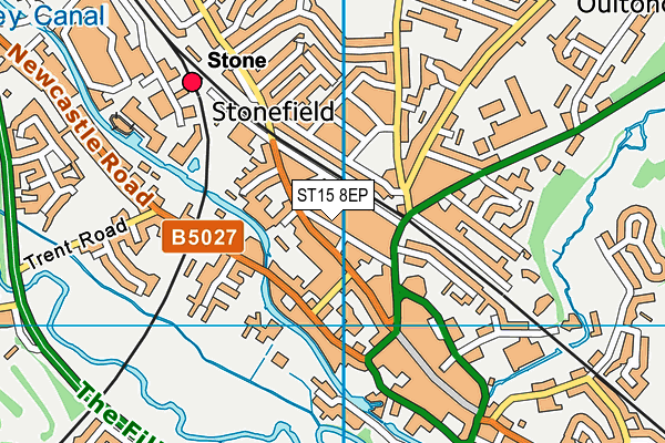 ST15 8EP map - OS VectorMap District (Ordnance Survey)