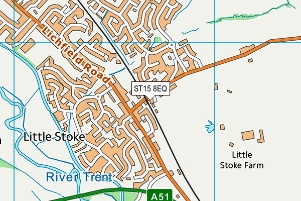 ST15 8EQ map - OS VectorMap District (Ordnance Survey)