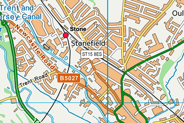ST15 8ES map - OS VectorMap District (Ordnance Survey)