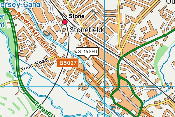 ST15 8EU map - OS VectorMap District (Ordnance Survey)