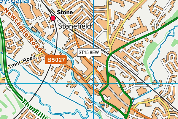 ST15 8EW map - OS VectorMap District (Ordnance Survey)