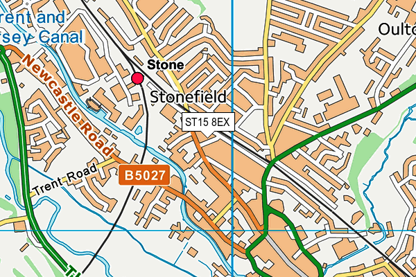 ST15 8EX map - OS VectorMap District (Ordnance Survey)