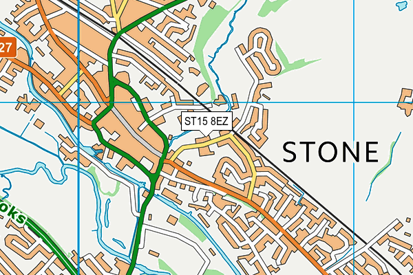 ST15 8EZ map - OS VectorMap District (Ordnance Survey)