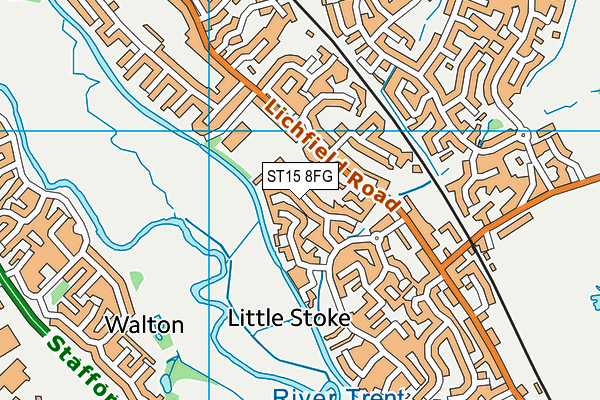 ST15 8FG map - OS VectorMap District (Ordnance Survey)