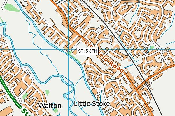 ST15 8FH map - OS VectorMap District (Ordnance Survey)