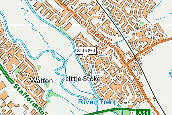 ST15 8FJ map - OS VectorMap District (Ordnance Survey)