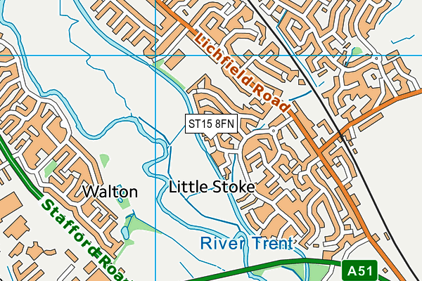 ST15 8FN map - OS VectorMap District (Ordnance Survey)