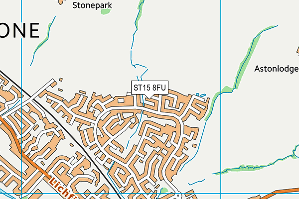 ST15 8FU map - OS VectorMap District (Ordnance Survey)