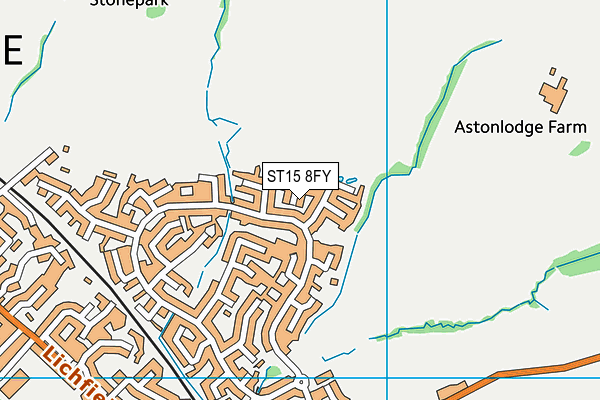 ST15 8FY map - OS VectorMap District (Ordnance Survey)