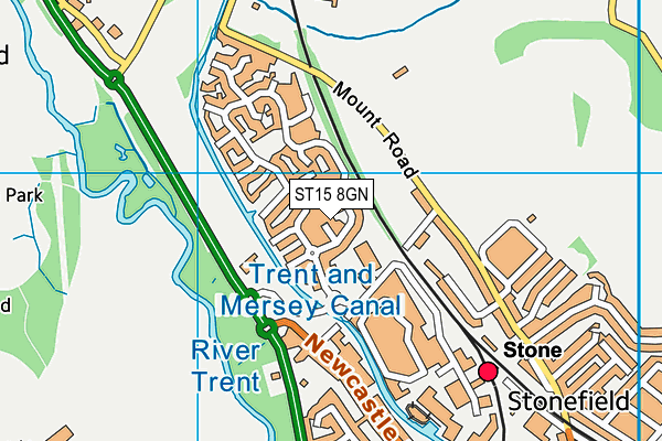 ST15 8GN map - OS VectorMap District (Ordnance Survey)