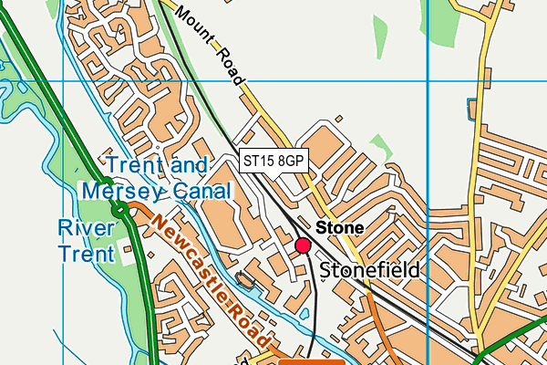 ST15 8GP map - OS VectorMap District (Ordnance Survey)