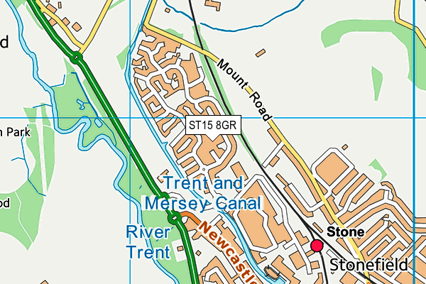 ST15 8GR map - OS VectorMap District (Ordnance Survey)