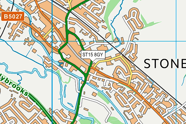 ST15 8GY map - OS VectorMap District (Ordnance Survey)