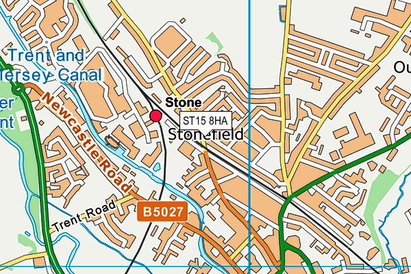 ST15 8HA map - OS VectorMap District (Ordnance Survey)