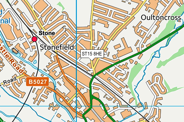 ST15 8HE map - OS VectorMap District (Ordnance Survey)
