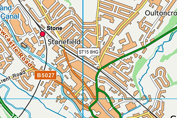 ST15 8HG map - OS VectorMap District (Ordnance Survey)