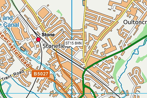 ST15 8HN map - OS VectorMap District (Ordnance Survey)