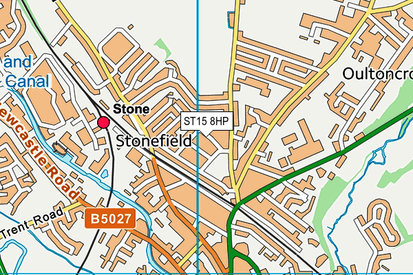 ST15 8HP map - OS VectorMap District (Ordnance Survey)