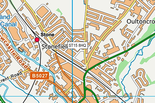 ST15 8HQ map - OS VectorMap District (Ordnance Survey)